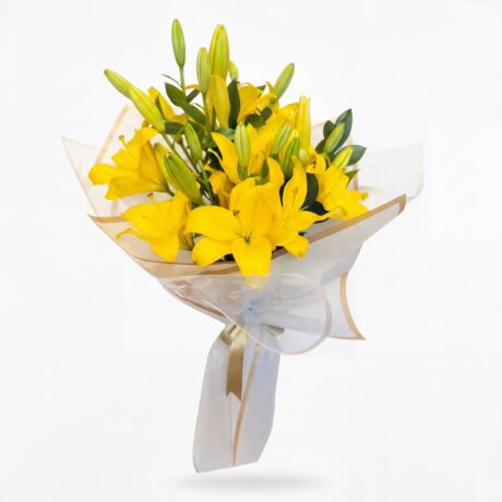bouquet de lirios amarillos